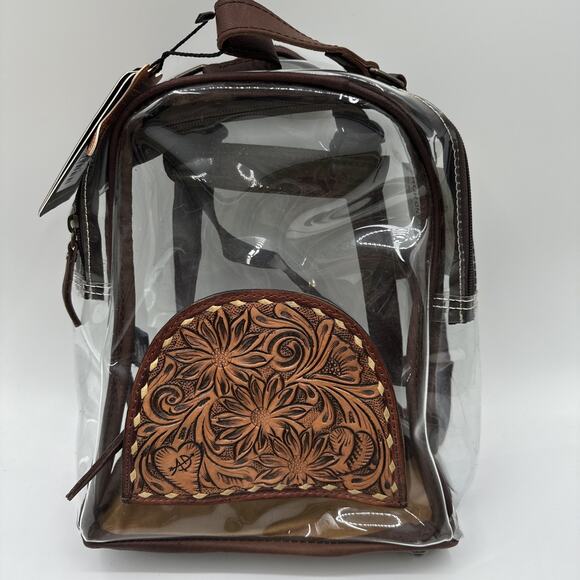 American Darling Clear Leather Trim Bag with Zipper Closure - ADBG994A - Picture 2 of 9